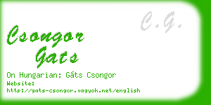 csongor gats business card